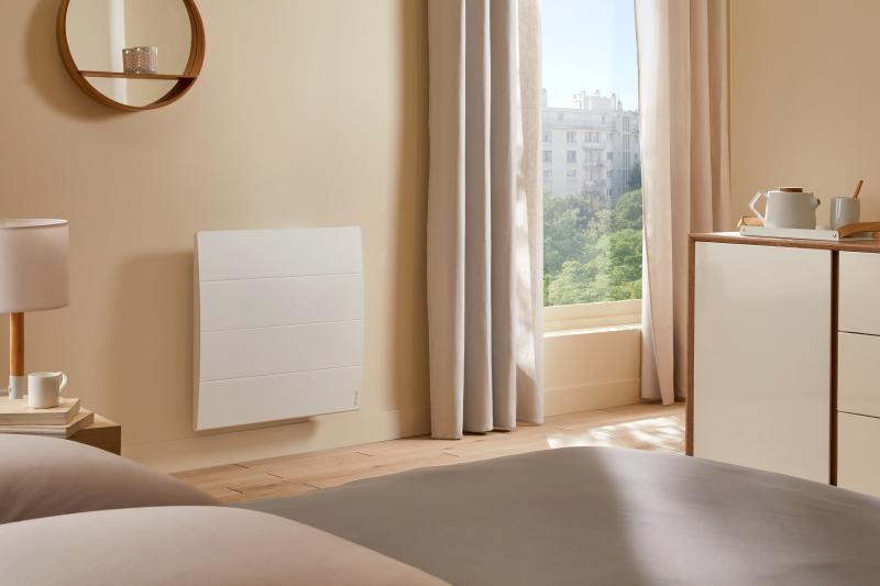 Vignette 2 produit Radiateur connect Calissia horizontal 1250W blanc | Ref : 529812