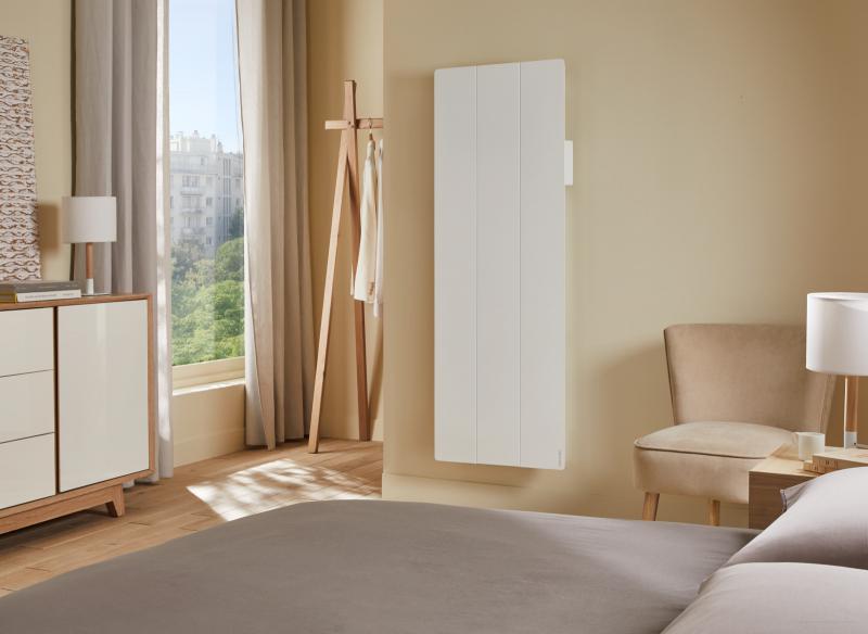 Vignette 2 produit Radiateur connect Calissia vertical 2000W blanc | Ref : 529920