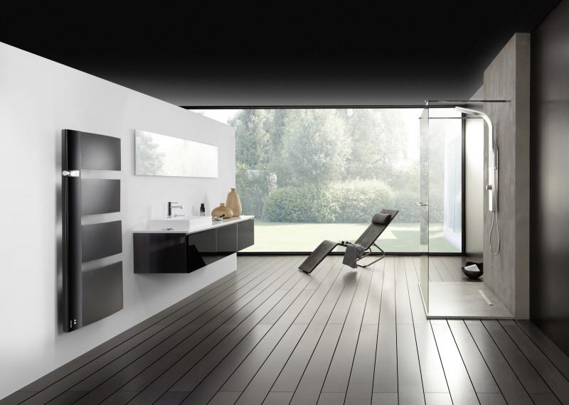 Vignette 2 produit Radiateur sche-serviettes Sensium 1750W noir mt droite | Ref : 814645