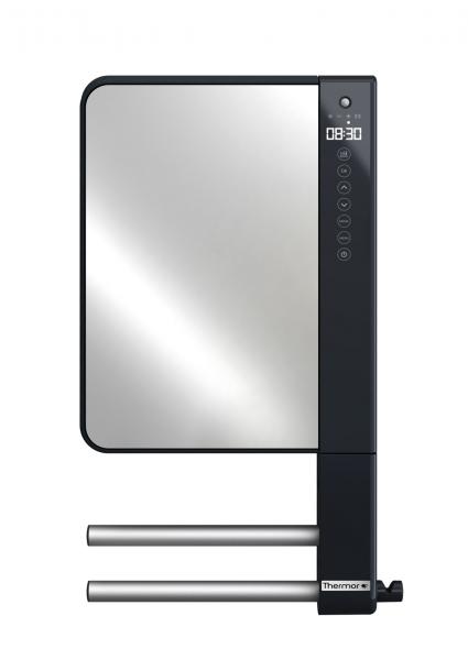 Photo Sche-serviettes soufflant Illico 3 avec barres et miroir 1800W gris | Ref : 491374