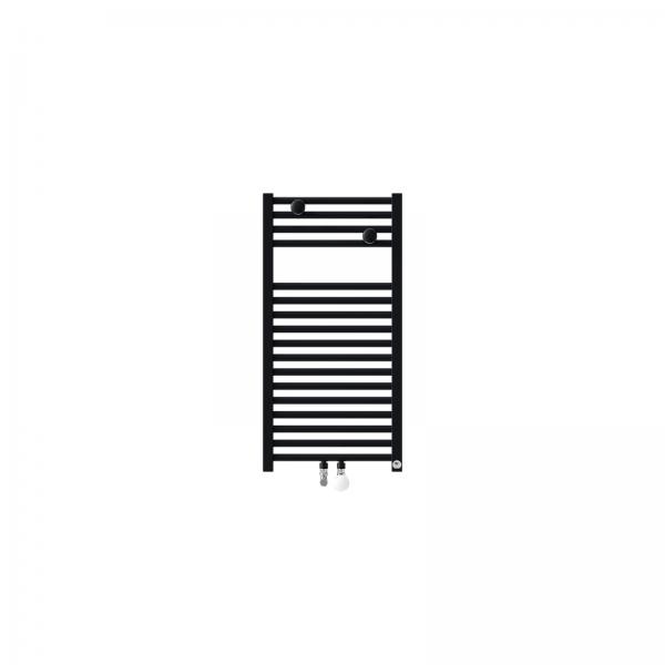 Photo Radiateur sche-serviettes Riva 4 Eau Chaude troit 314W noir raccordement central | Ref : 471620