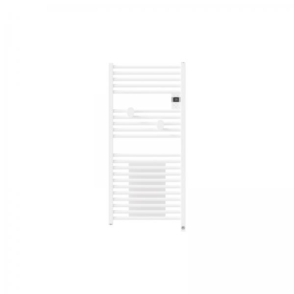 Photo Radiateur sche-serviettes connect Riva 5 avec soufflerie 1500W Blanc brillant | Ref : 471633