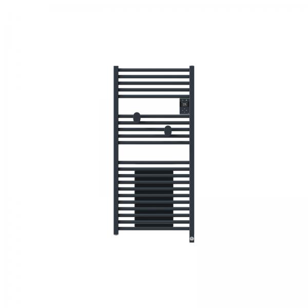 Photo Radiateur sche-serviettes connect Riva 5 avec soufflerie 1500W Gris ardoise | Ref : 471636