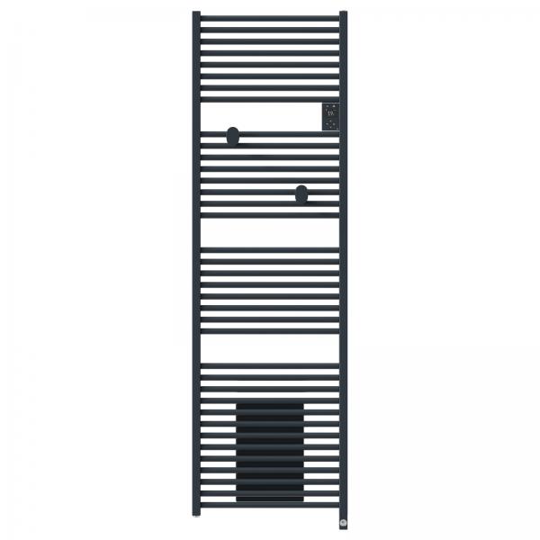 Photo Radiateur sche-serviettes connect Riva 5 avec soufflerie 2000W Gris ardoise | Ref : 471642