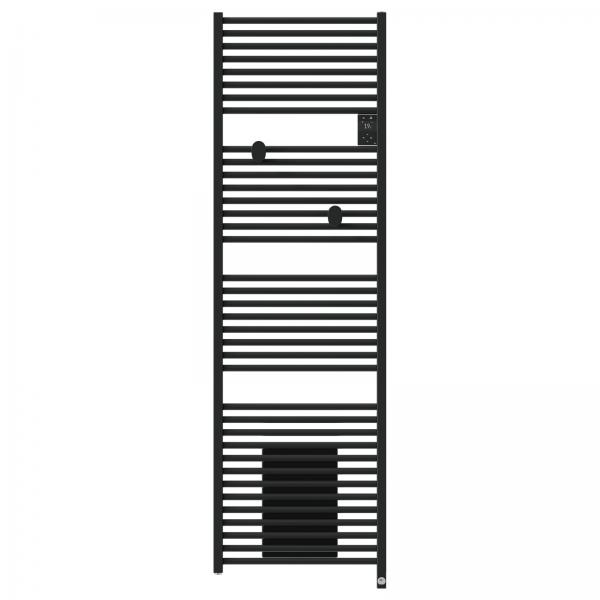 Photo Radiateur sche-serviettes connect Riva 5 avec soufflerie 2000W Noir carbone | Ref : 471643