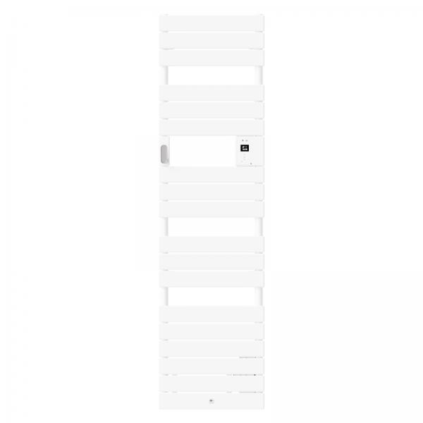 Photo Radiateur sche-serviettes Riviera 2 troit avec soufflerie 1750W blanc satin | Ref : 498225