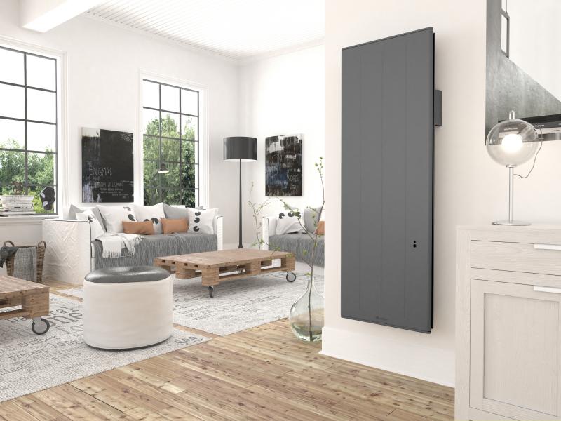 Vignette 2 produit Radiateur Chaleur douce Ovation 3 vertical gris ardoise 1000W | Ref : 430304