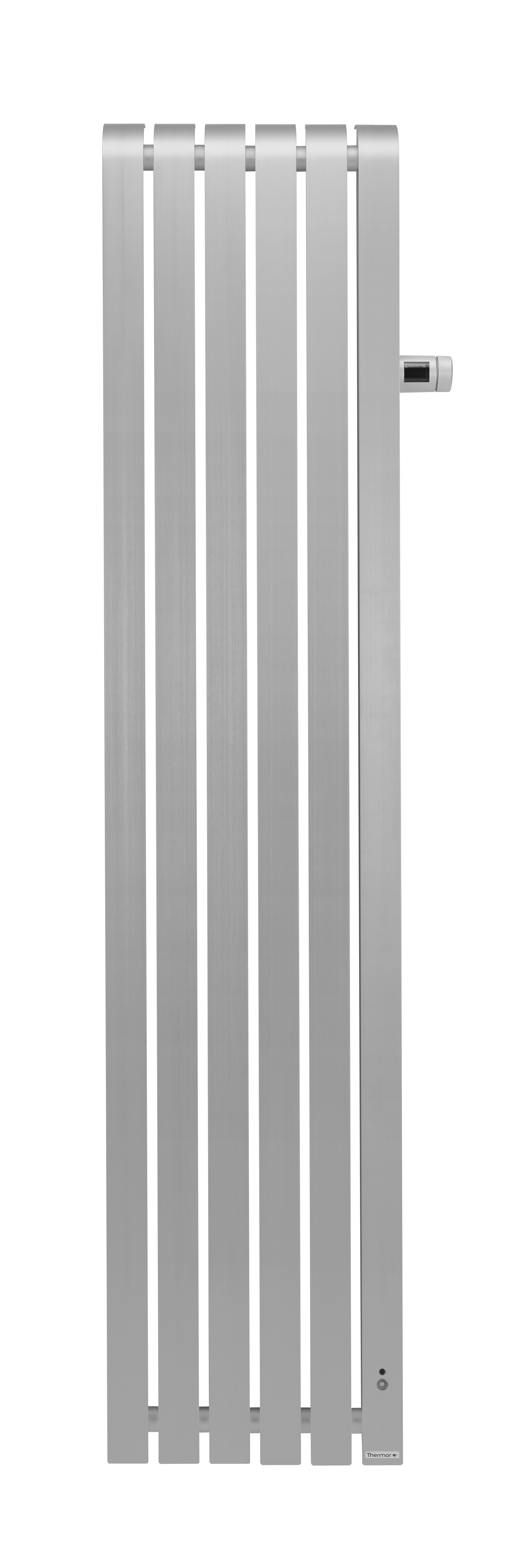 Vignette 2 produit Radiateur Chaleur douce Mythik vertical aluminium satin 1250W | Ref : 460251