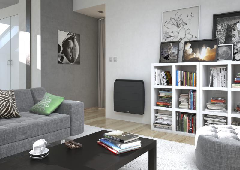 Vignette 2 produit Radiateur Chaleur douce Equateur 3 horizontal gris ardoise 1000W | Ref : 482304