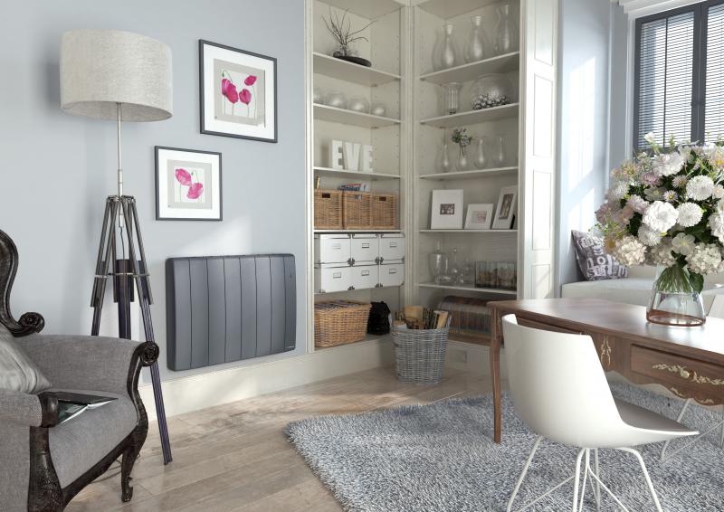 Vignette 2 produit Radiateur Chaleur douce Bilbao 3 horizontal gris ardoise 0750W | Ref : 493204