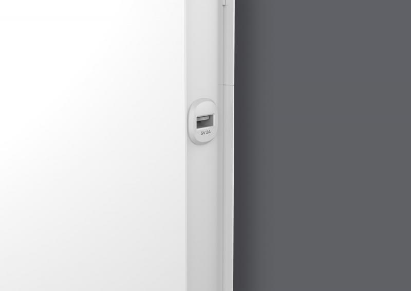 Vignette 2 produit Radiateur Chaleur douce Equateur 4 vertical blanc granit 1500W | Ref : 427238