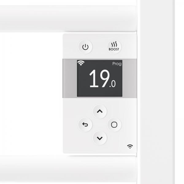 Vignette 2 produit Radiateur sèche-serviettes connecté Riva 5 750W Blanc brillant | Ref : 471266