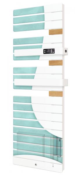 Vignette 2 produit Sche-serviettes Allure 3 mat  droite avec soufflerie 1500W vert eucalyptus | Ref : 483168