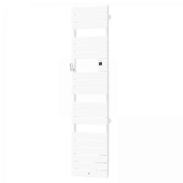 Vignette 2 produit Radiateur sche-serviettes Riviera 2 troit avec soufflerie 1750W blanc satin | Ref : 498225