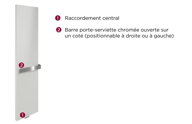 Vignette 2 produit Sche-serviettes Toscane eau chaude 0989W gris ardoise | Ref : 499404
