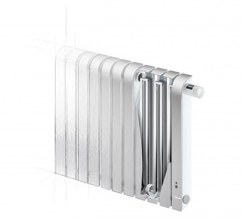 Vignette 3 produit Ref : 460131 | Radiateur Chaleur douce Mythik horizontal aluminium satin 1000W