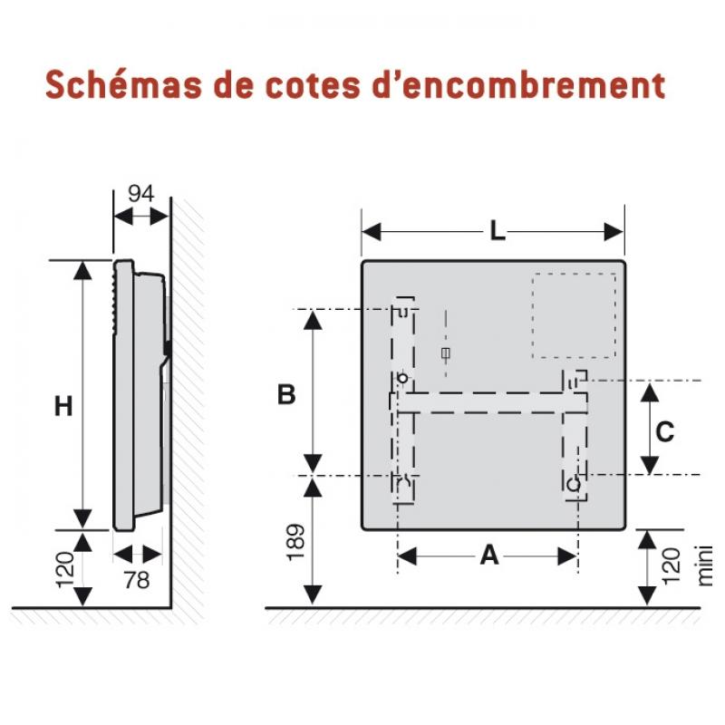 Radiateur électrique Évidence - 1000W - Blanc