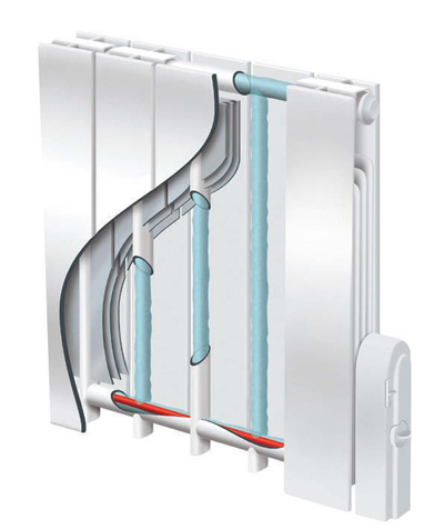 Vignette 3 produit Ref : 491551 | Radiateur �lectrique fluide caloporteur thermofluide Baleares Blanc 1500 W