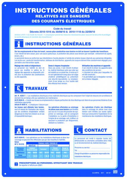 Photo affiche consignes de securite | Ref : AM181