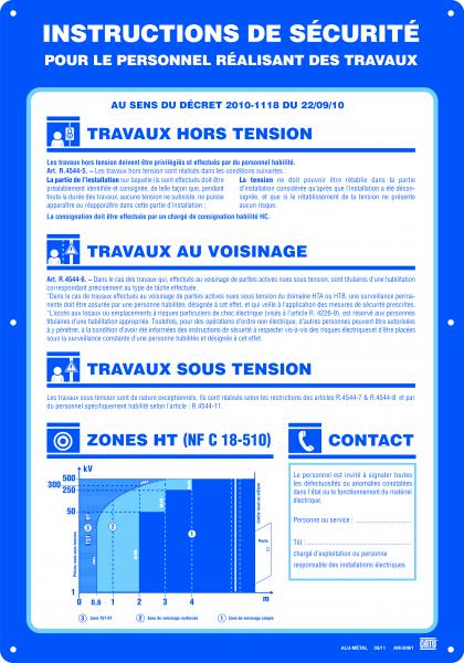 Photo affiche consignes de securite | Ref : AM2081