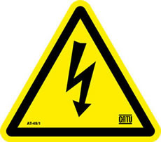 Photo etiquette  danger electrique  | Ref : AT49025      