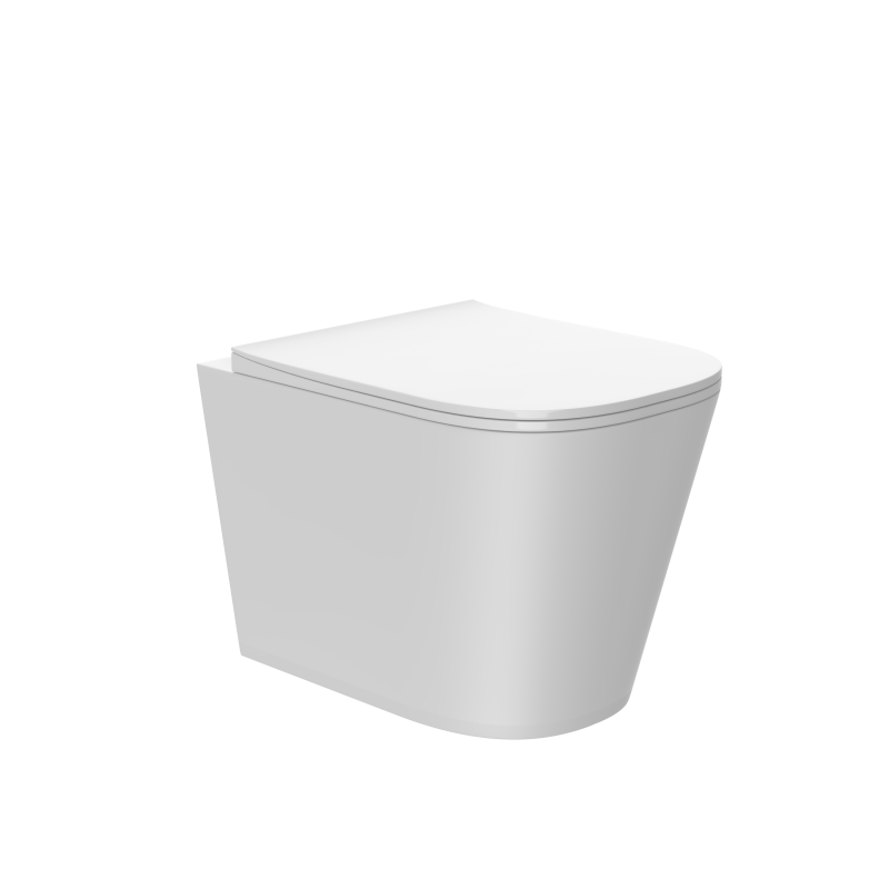 Photo Cuvette suspendue Belvoye carre ss bride en blanc | Ref : CVS2262