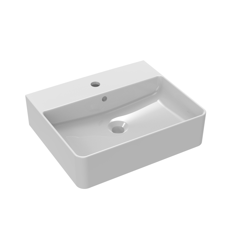 Photo Lavabo  poser Illico L50cm P42cm H13.5cm Avec trop plein et percement rob. | Ref : VQP2217