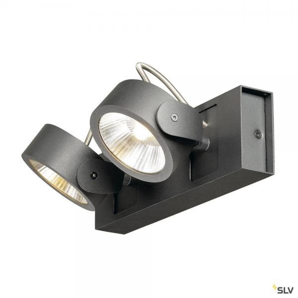 Photo KALU, applique et plafonnier intrieur, double, noir, LED, 31W, 3000K, variable | Ref : 1000129