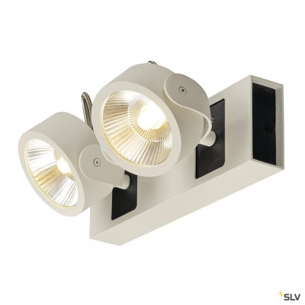 Photo KALU, applique et plafonnier intrieur, double, blanc/noir, LED, 31W, 3000K, variable | Ref : 1000130