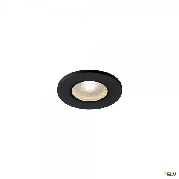 Photo KAMUELA ECO, encastr de plafond intrieur, noir, LED, 6,5W, 3000K, IP65, RT 2012, variable | Ref : 1001015