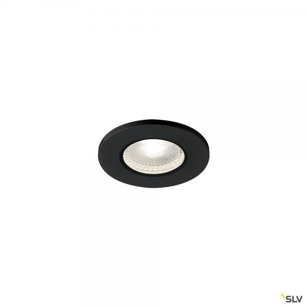 Photo KAMUELA ECO, encastr de plafond intrieur, noir, LED, 6,5W, 4000K, IP65, RT 2012, variable | Ref : 1001017