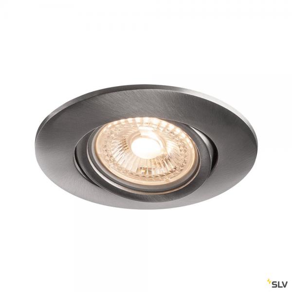 Photo EASY-INSTALL QPAR51, encastr de plafond intrieur, rond, alu bross, GU10/QPAR51, 20W max, RT 2012 | Ref : 1001589