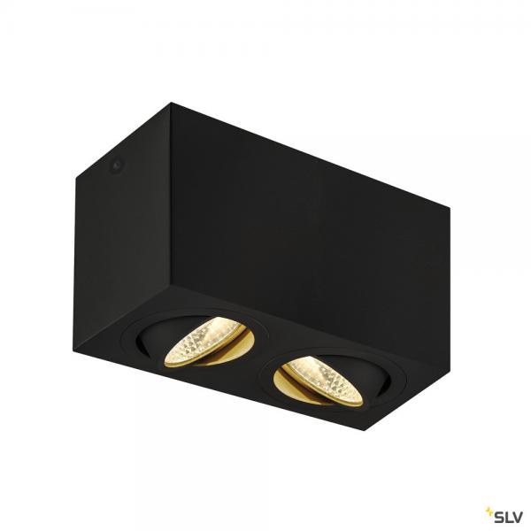 Photo TRILEDO, plafonnier intrieur, double, rectangulaire, noir, LED, 14W, 3000K | Ref : 1002003