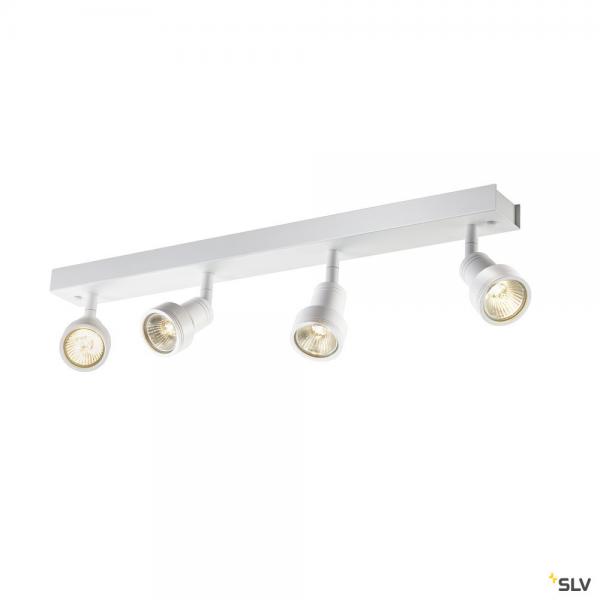 Photo PURI, applique et plafonnier intrieur, quad, blanc mat, GU10/QPAR51, 4x 50W max | Ref : 1002030