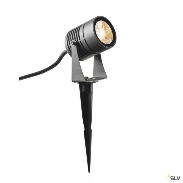 Photo LED SPIKE, projecteur extrieur, anthracite, LED, 6W, 3000K, IP55 | Ref : 1002201