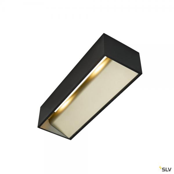 Photo LOGS IN L, applique intrieure, rectangulaire, noir/laiton, LED, 19W, 2000-3000K, variable, Dim to warm | Ref : 1002928