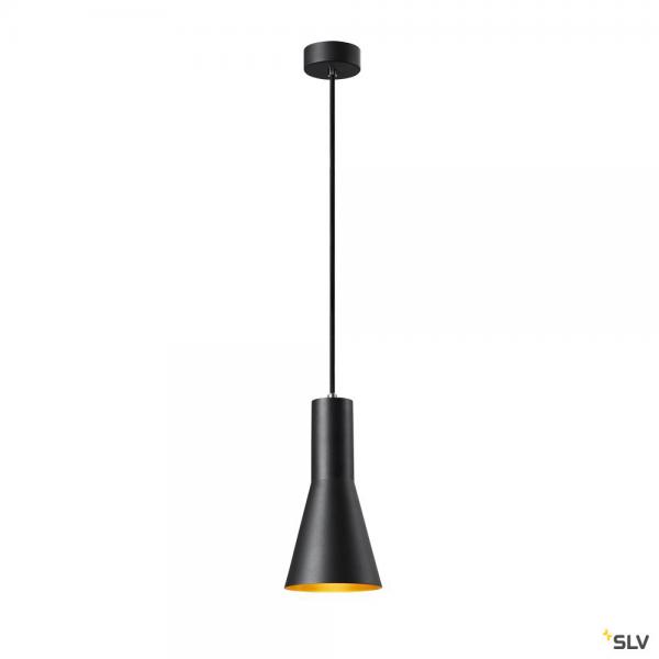 Photo PHELIA 10, suspension intrieure,  13 cm, noir/dor, E27, 23W max | Ref : 1002951