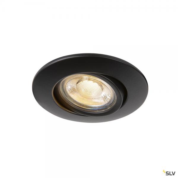 Photo EASY-INSTALL QPAR51, encastr de plafond intrieur, rond, noir, GU10/QPAR51, 20W max, RT 2012 | Ref : 1003344