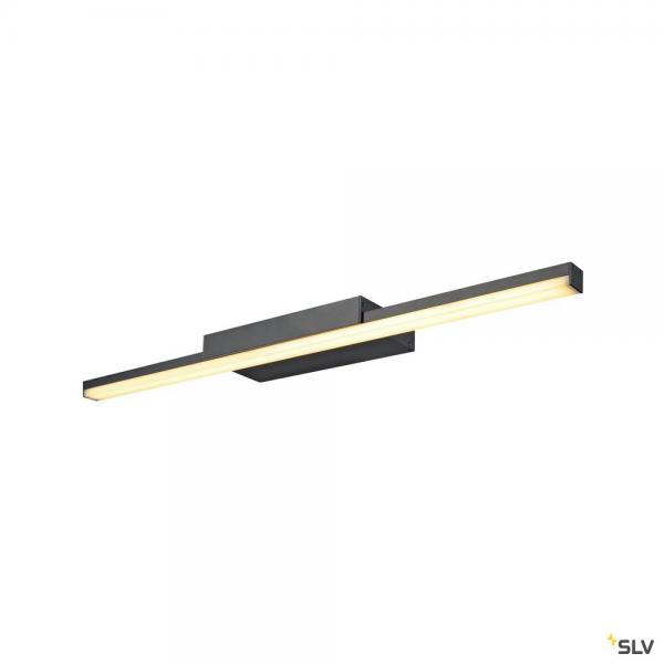 Photo GLENOS 60, luminaire de miroir profil, noir, SMD LED, 12,6W, 3000K | Ref : 1003506