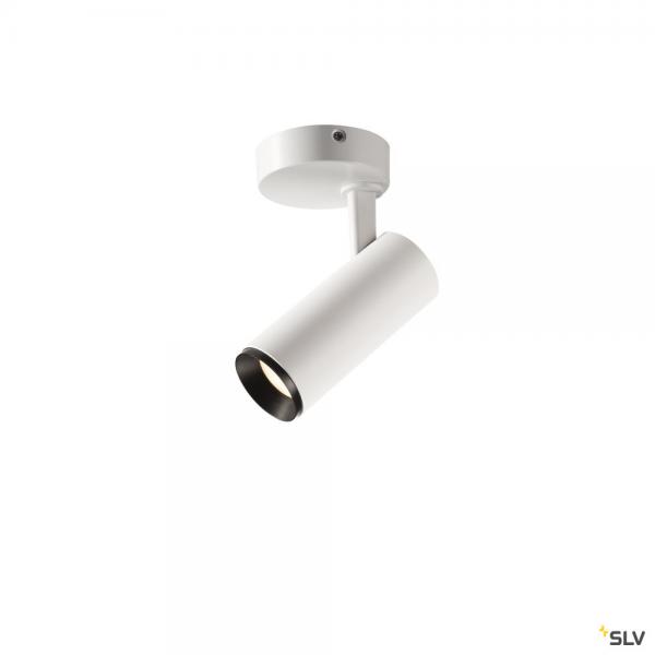 Photo NUMINOS S, plafonnier intrieur, orientable, 45, blanc/noir, LED, 11W, 4000K, variable | Ref : 1004120