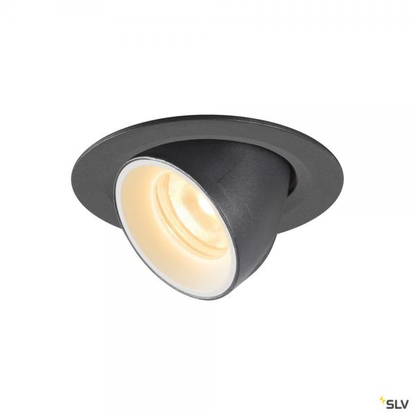 Photo NUMINOS GIMBLE XS, encastr de plafond intrieur, 20, noir/blanc, LED, 7W, 3000K | Ref : 1005832