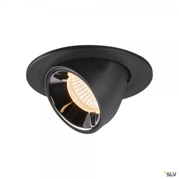 Photo NUMINOS® GIMBLE S, encastré de plafond intérieur, 40°, noir/chrome, LED, 8,6W, 2700K | Ref : 1005872
