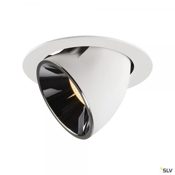 Photo NUMINOS GIMBLE XL, encastr de plafond intrieur, 40, blanc/chrome, LED, 37,4W, 3000K | Ref : 1006061