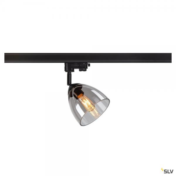 Photo PARA CONE GL, spot pour rail 3 allumages int�rieur, noir/transparent, GU10, 25W max | Ref : 1006157