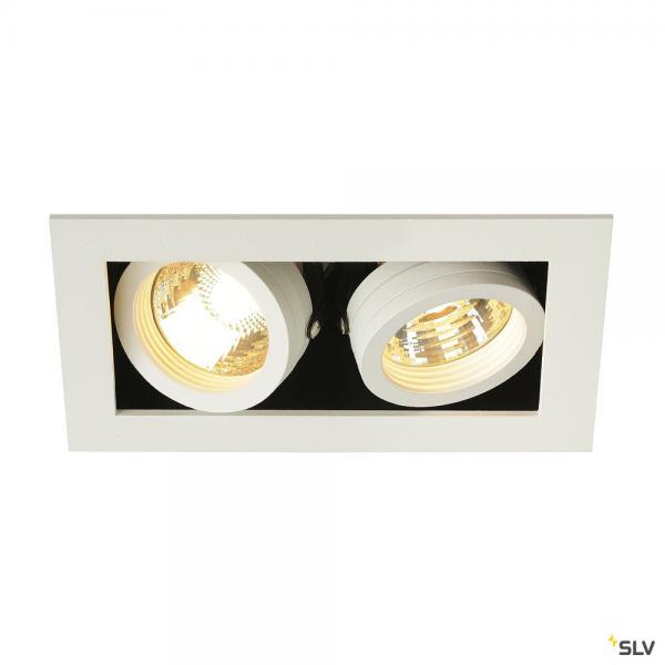 Photo KADUX, encastr de plafond intrieur, double, blanc mat, GU10/QPAR51, 2x 50W max | Ref : 115521