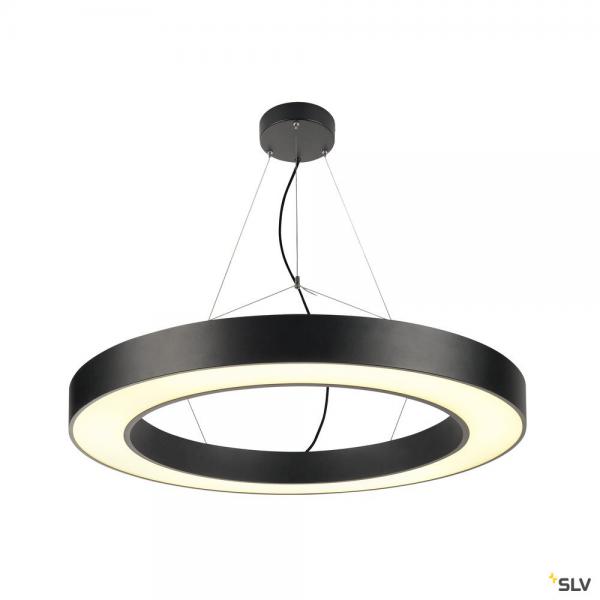 Photo MEDO RING 90, suspension intrieure, rond, noir, LED, 54,9W, 3000K, variable 1-10V | Ref : 133850