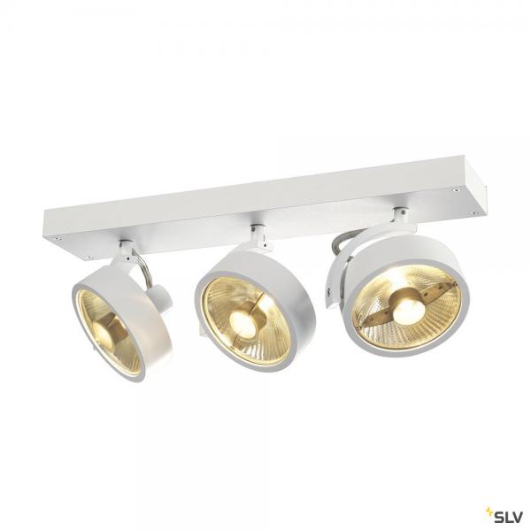 Photo KALU, applique et plafonnier intrieur, triple, blanc mat, GU10/QPAR111, 3x 75W max | Ref : 147321