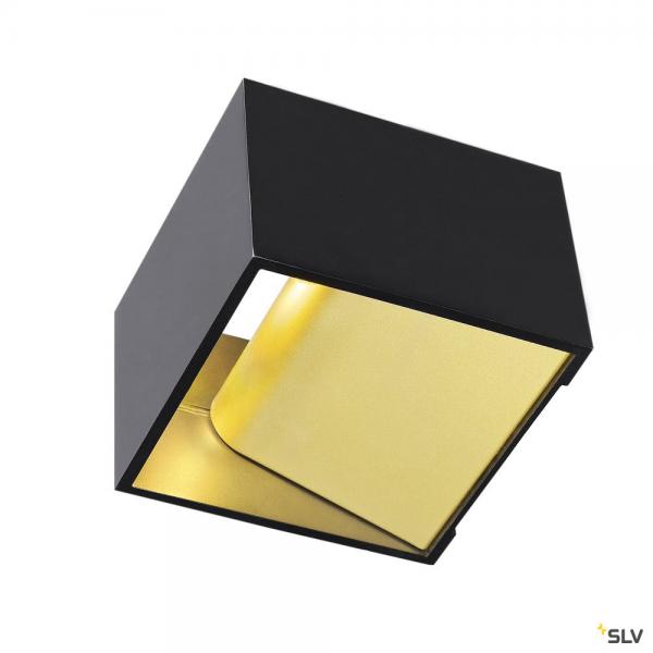 Photo LOGS IN, applique intrieure, carr, noir/laiton, LED, 6,9W, 3000K | Ref : 151320