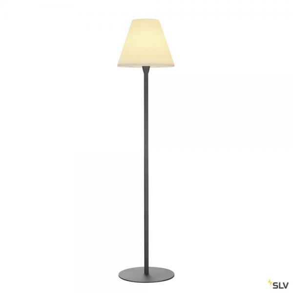 Photo ADEGAN, lampadaire extérieur, anthracite/blanc, E27, 24W max, IP54 | Ref : 228965