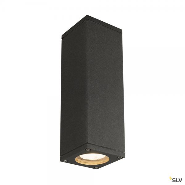 Photo THEO UP/DOWN, applique extérieure, anthracite, GU10/QPAR51, 2x 35W max, IP44 | Ref : 229535
